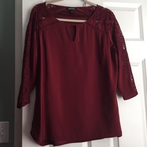 Express top! Pretty burgundy color top.